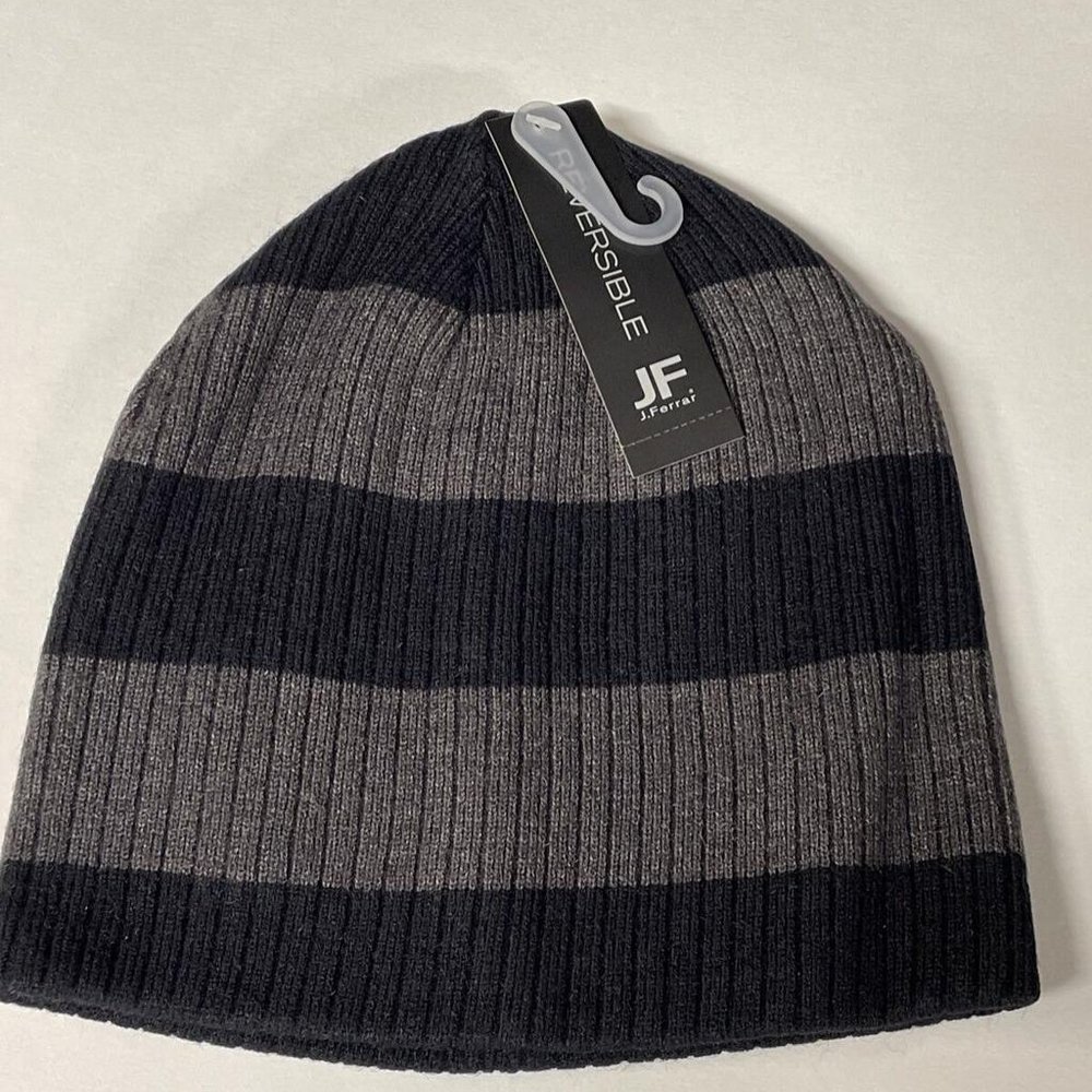 J FERRAR WINTER HAT BEANIE  HEATHER CHARCOAL BRAND NEW WITH TAG, Retails For $19